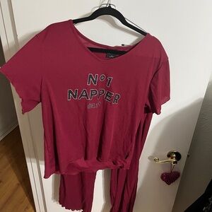 💝 2X Delia’s Dark Red No. 1 Napper Pajama Set